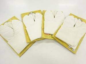 アンティーク　白足袋4足セット（22.5センチ・5枚コハゼ）